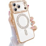 Jgd - coque pour iphone 17 pro max, paillettes bling luxe diamant housse 6, 9 pouces transparent compatible ...