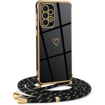 Jgd - coque pour samsung galaxy a33 5g avec cordon de collier, coque avec cordon motif coeur d'amour ...