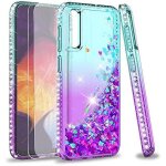 Jgd - coque pour samsung galaxy a50 / a50s / a30s avec verre tremp� [lot de 2], fille personnalis� liquide ...