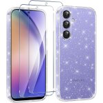 Jgd - coque pour samsung galaxy a54 5g 6, 4'' avec 2 pi�ces protection ecran verre tremp�, transparent ...