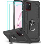 Jgd - coque pour samsung galaxy note 10 lite / a81 [2 × verre tremp�] anneau support, militaire double ...