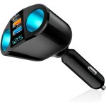 Jgd - double prise allume cigare 12v r�partiteur chargeur voiture usb adaptateur allume - cigare 2 prises ...