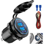 Jgd - dual qc3. 0 36w prise allume cigare usb, allume cigare charge rapide adaptateur usb, chargeur filaire ...