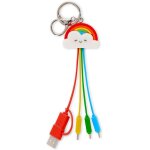 Jgd - legami - c�ble de charge multiple link up, th�me rainbow, avec porte - cl�, 4 c�bles de charge, ...