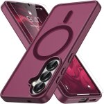 Jgd - magn�tique coque pour samsung galaxy s26 avec 1 verre tremp�, compatible avec magsafe, protection ...