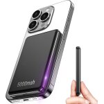 Jgd - mini batterie externe magn�tique sans fil, 5000 mah mini magn�tique power bank, 15w power bank ...