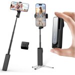 Jgd - mini tr�pied pour perche � selfie avec t�l�commande, tr�pied de poche portable pour iphone, petit ...