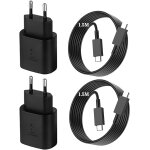 Jgd - paquet de 2 chargeurs usb c 25w super rapides avec c�ble de charge de 1, 5m, adaptateur de bloc ...