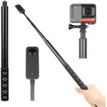 Jgd - perche � selfie 120 cm pour insta360 x5 x4, r�glable universelle invisible pour insta360 x5 x4 ...