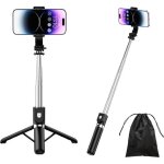 Jgd - perche selfie, 4 en 1 perche selfie tr�pied renforc� et stable tige t�lescopique, 110cm selfie ...