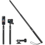 Jgd - perche � selfie invisible de 132 cm pour insta360 x5 x4 en aluminium pour gopro13 / 12 / 11 / 10 ...