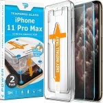 Jgd - verre tremp� iphone 11 pro max - protection ecran [2 pi�ces] anti - rayure, film sans bulles d'air, ...