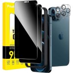 Jgd - verre tremp� pour iphone 12 pro anti espion avec protecteur camera, privacy protection ecran pour ...