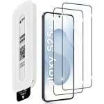 Jgd - verre tremp� pour samsung galaxy s25 plus / s24 plus 5g, d�poussi�rage automatique, hd transparent, ...