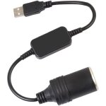 Jgd - waremew 5 v usb a m�le � 12 v voiture allume cigare socket femelle convertisseur pour voiture allume ...