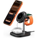 Jgd - wireless charger for iphone and apple watch, 711m chargeur magn�tique pour iphone air / 17 / 16 ...
