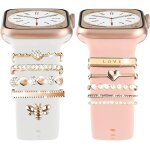 Jum - lot de 10 breloques pour montre, accessoires de montre, en m�tal et diamant, d�coratif, bijoux ...