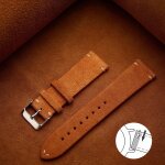 Kafol - bracelet en daim souple a dgagement rapide, bracelets de montre marron, bracelet en cuir de ...