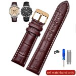 Kafol - bracelet de montre en cuir vritable pour bracelet de montre armani ar1605 1637 2480, accessoires ...