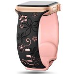 Kafol - bracelet en silicone pour apple watch, srie grave 7 8 9 41mm 45mm 38 49 42mm, pour femmes, ...
