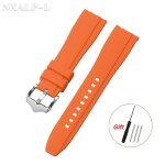 Kafol - bracelet en silicone souple pour seiko pour citize bracelet de montre a extrémité incurvée pour ... Kafol - bracelet en silicone souple pour seiko pour citize bracelet de montre a extrémité incurvée pour ...