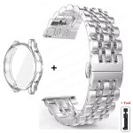 Kafol - coque + bracelet en acier inoxydable pour samsung galaxy watch 7, 40mm 44mm, etui de protection ...