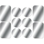 Kal - [10 pices] plaques mtalliques avec adhsif (6 rondes 4 rectangulaires) pour support tlphone ...