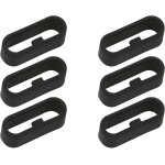 Kal - lot de 6 passants de bracelet de montre en silicone compatible avec les bracelets garmin vivoactive ...