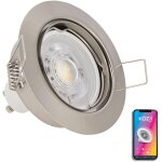 Kal - , ampoule led connecte gu10 spot encastrable 5w, aluminium bross, eclairage blancs + couleurs, ...