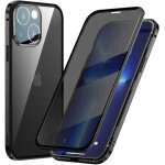 Kal - anti - peep magnetic adsorption case for iphone 13 mini cover metal bumper privacy magnetic case ...