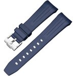 Kal - bracelet pour swatch x blancpain, courbe sans soudure silicone bracelet pour swatch moonswatch ...