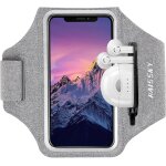Kal - brassard de sport avec poche ecouteur, brassard sport pour iphone 16 pro max 15 pro 14 13 plus ...
