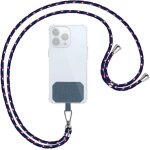 Kal - chaîne universelle pour téléphone portable - bleu, rouge et blanc - pièces métalliques de couleur ... Kal - chaîne universelle pour téléphone portable - bleu, rouge et blanc - pièces métalliques de couleur ...