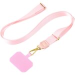 Kal - chaîne universelle pour téléphone portable softband - rose - pièces métalliques de couleur or - ... Kal - chaîne universelle pour téléphone portable softband - rose - pièces métalliques de couleur or - ...