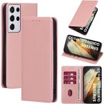Kal - coque cuir pour samsung galaxy s21 ultra 5g 6. 8 , etui a rabat en pu porte - cartes portefeuille ...