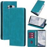 Kal - coque cuir pour samsung galaxy s8 etui a rabat en pu porte - cartes portefeuille support flip housse ...