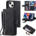 Kal - coque pour iphone 13 mini 5. 4 inch, etui en cuir pu portefeuille rtro antichoc flip case anti ...