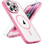 Kal - coque pour iphone 14 pro max avec 2 verre tremp et 1 camra protecteur, compatible avec mag safe, ...