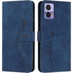 Kal - coque pour motorola moto edge 30 lite / moto edge 30 neo, etui housse en cuir pu, magnetique flip ...