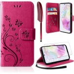 Kal - coque compatible avec samsung galaxy a35 5g, retro design pu etui housse en cuir portefeuille de ...