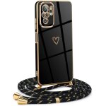 Kal - coque pour xiaomi redmi note 10 4g avec cordon de collier, coque avec cordon motif coeur d'amour ...