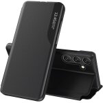 Kal - cover pour samsung galaxy a56 coque clear view etui smart window etui a rabat pc + pu housse flip ...