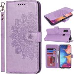 Kal - etui coque pour samsung galaxy a20e protection housse en premium cuir pu pochette rabat clapet ...
