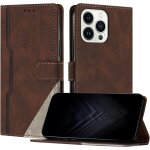 Kal - etui pour iphone 13 pro (6, 1 pouce), housse en cuir pu avec [protection antichoc tpu] [fonction ...
