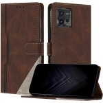 Kal - etui pour motorola moto g72, housse en cuir pu avec [protection antichoc tpu] [fonction support] ...