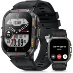 Kal - montre connecte homme avec appels bluetooth 1, 96'' smartwatch militaire avec 100 + modes sportifs ...