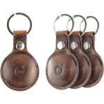 Kal - porte - cls air tag puce gps en cuir vritable - etui airtag en buffle fleur avec coutures renforces ...