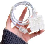 Kal - srie de protege chargeur cble compatible avec iphone, protecteur de cbles avec joli modle de ...