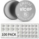 Kalanka - 100 - pack piles cr2032 pile bouton cr 2032 lithium 3v pour porte - cls de voiture, montres, ...