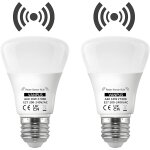 Kalanka - lot de 2 ampoules led e27 intelligentes �� capteur radar 10w - d��tection 360� (diam��tre 8m) ...